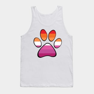 Lesbian Pride Paw Tank Top